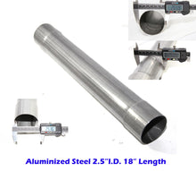 Load image into Gallery viewer, Exhaust Resonator Pipe (2 1/2&quot;X18&quot;) 2.5&quot;ID x 18&quot; Length Aluminized Steel
