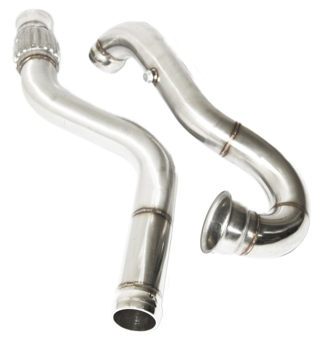 New Turbo Catless Test Pipe SS Exhaust Downpipe 3’’ for 14-16 A45 AMG GLA45 AMG