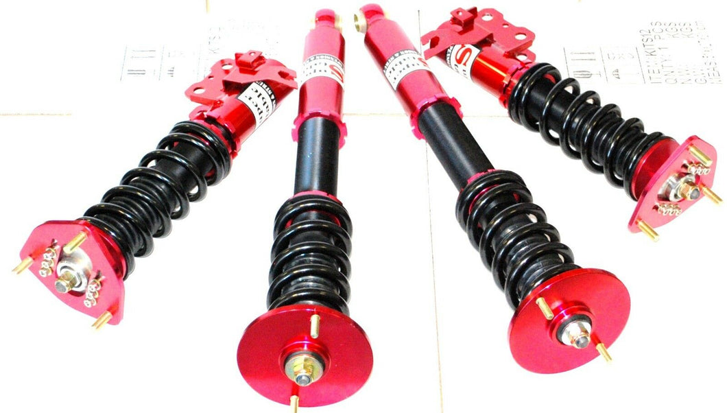 Fits Nissan 95-98 240SX S14 Full Coilover Suspension Set RED